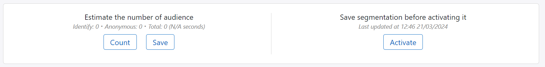 Segmentation activate